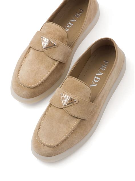 prada silver loafers|prada suede loafer.